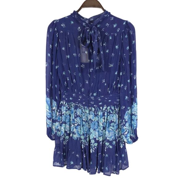 Anthropologie Let Me Be Mock Neck Mini Dress Floral Boho - Picture 5 of 14